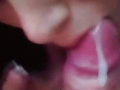 Amateur Blowjob Close Up Cum in mouth Cumshot 